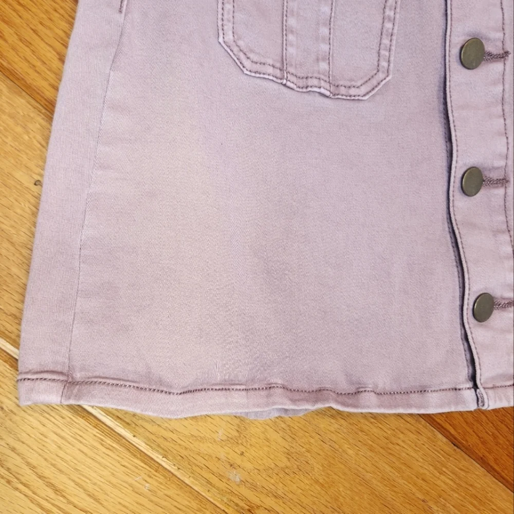 Altar'd state small light purple button up mini skirt